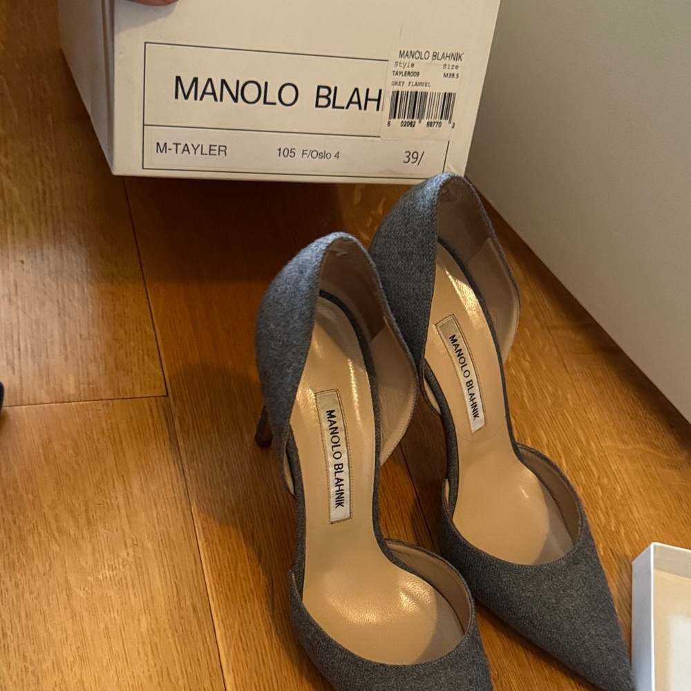 Manolo Blahnik Charcoal Women's Heels